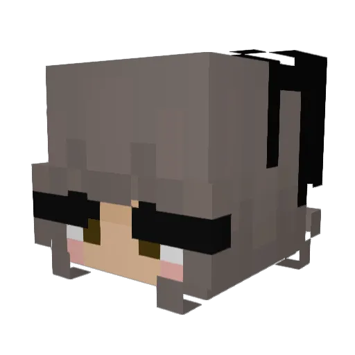 liychee Minecraft avatar head, 3D render