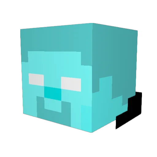 lizard2active Minecraft avatar head, 3D render