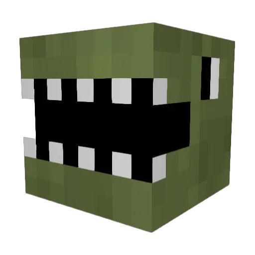 lizard_mem Minecraft avatar head, 3D render