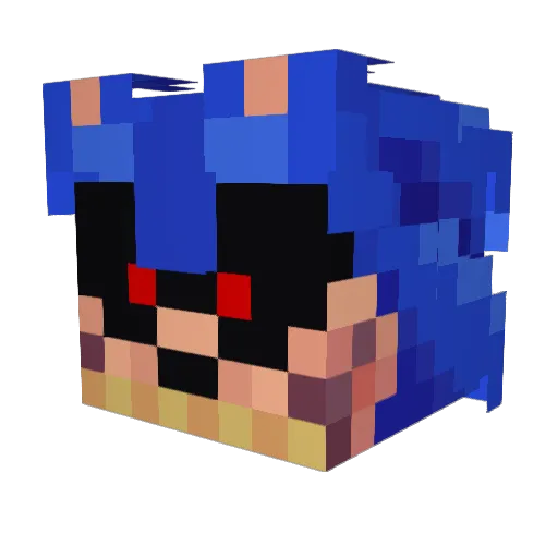 lizardbrained Minecraft avatar head, 3D render