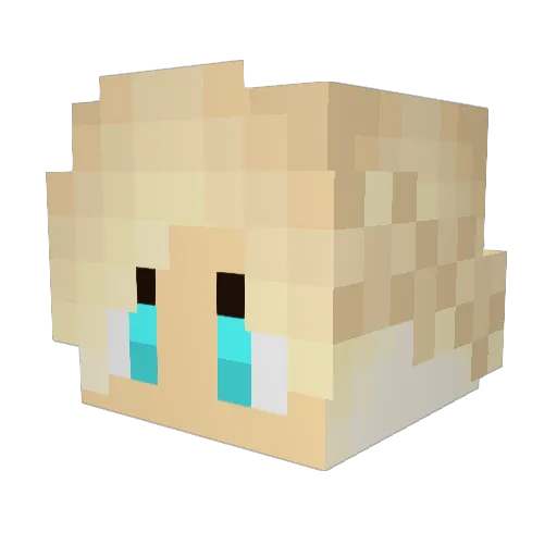 lizardmac Minecraft avatar head, 3D render
