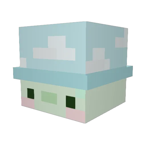 lizardon69 Minecraft avatar head, 3D render