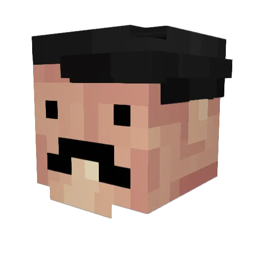 lizardrat Minecraft avatar head, 3D render
