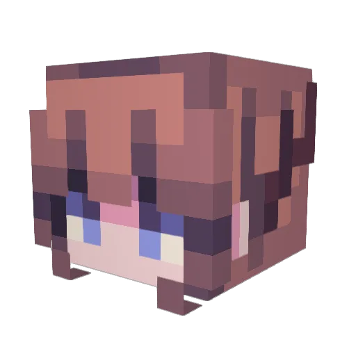 lizavel Minecraft avatar head, 3D render
