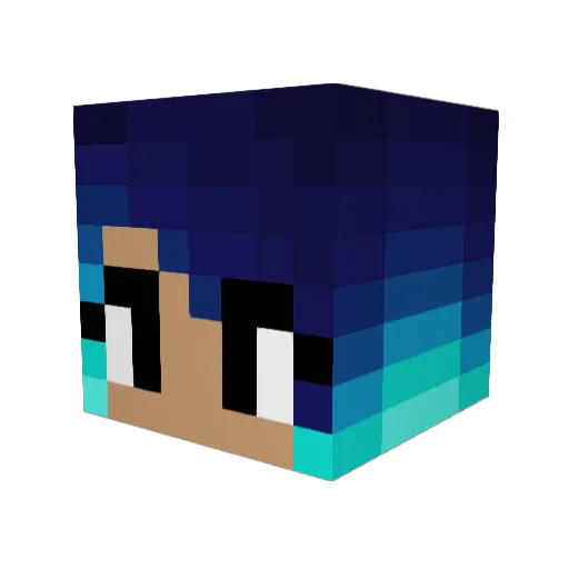 lizebeth Minecraft avatar head, 3D render