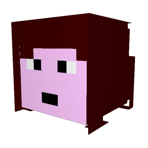liziifae Minecraft avatar head, 3D render