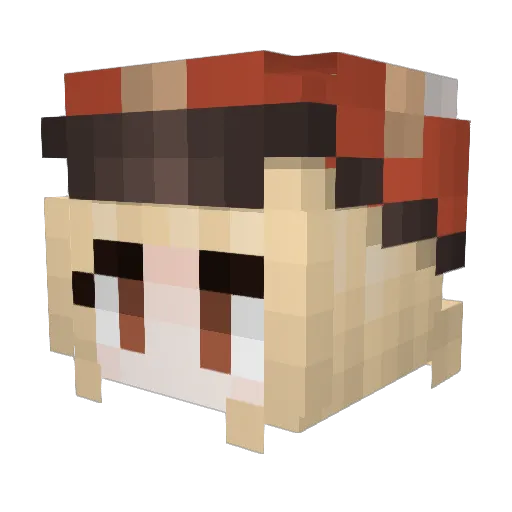 lizitc Minecraft avatar head, 3D render