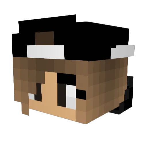 lizooook Minecraft avatar head, 3D render