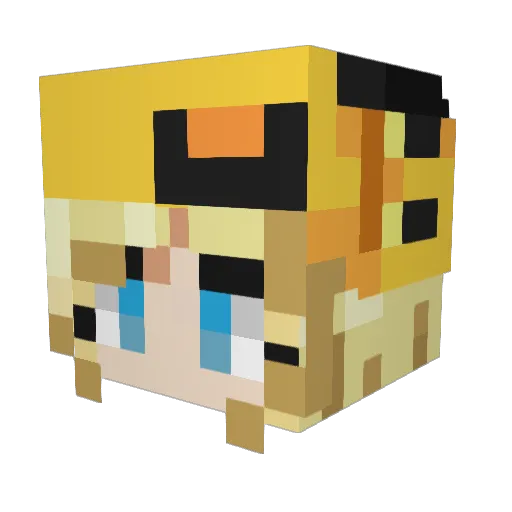 lizvalentine Minecraft avatar head, 3D render