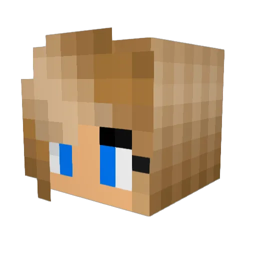 lizycorn Minecraft avatar head, 3D render