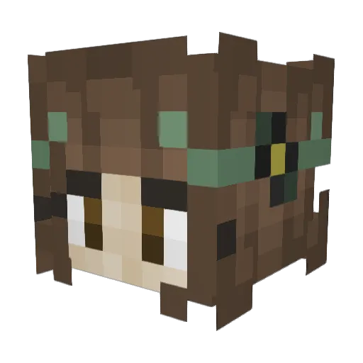 lizzeeyy Minecraft avatar head, 3D render