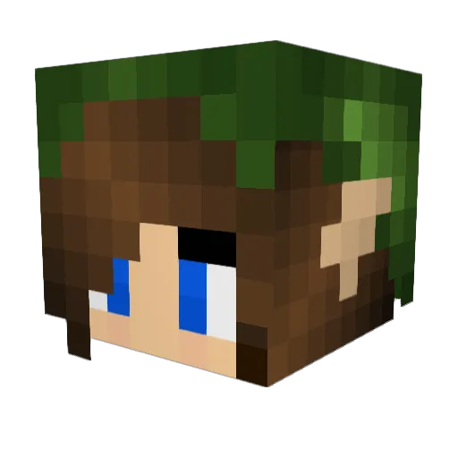 lizzibeth86 Minecraft avatar head, 3D render