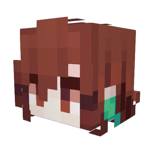 lizziesmind Minecraft avatar head, 3D render