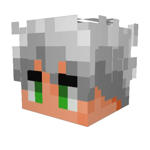 lizzim Minecraft avatar head, 3D render