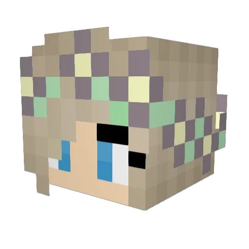 lizzoli Minecraft avatar head, 3D render