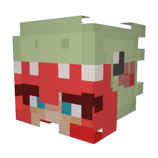 lizzyBakugou Minecraft avatar head, 3D render