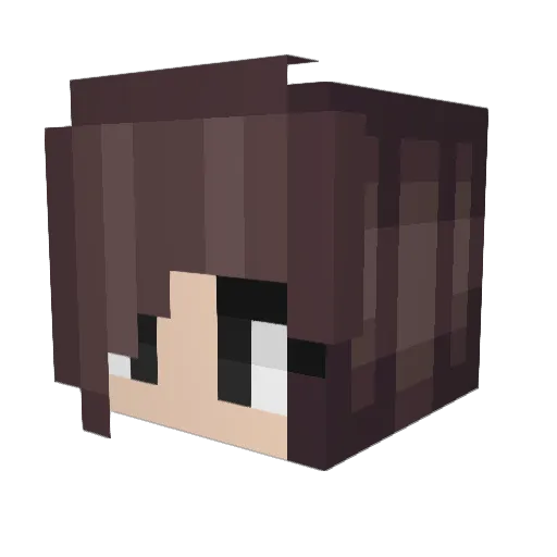 lizzyalgya Minecraft avatar head, 3D render