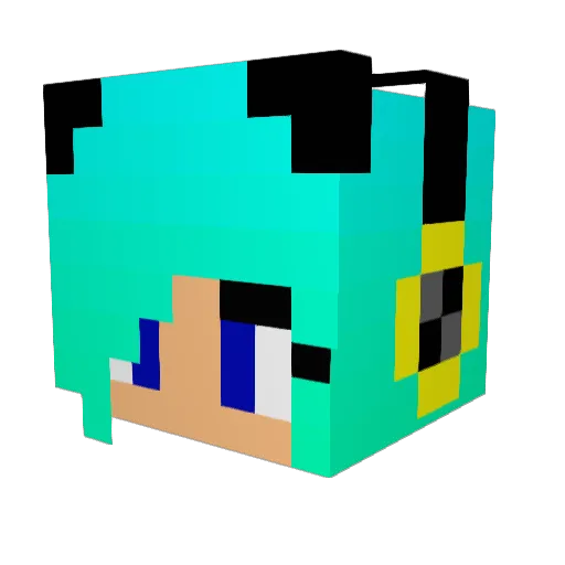 lizzylikewhoa Minecraft avatar head, 3D render