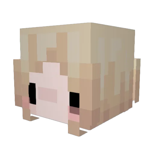 lizzylp Minecraft avatar head, 3D render