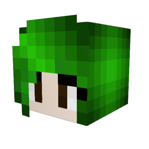 lizzzylopez Minecraft avatar head, 3D render