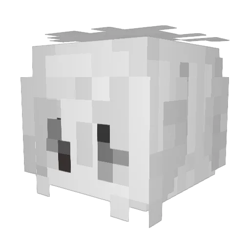lj____ Minecraft avatar head, 3D render