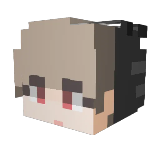 ljh060725 Minecraft avatar head, 3D render
