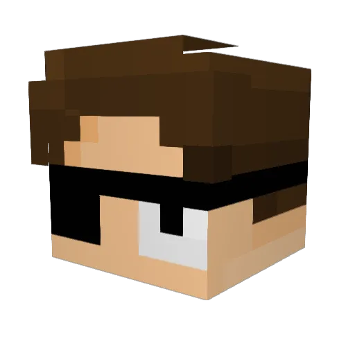 ljjfe Minecraft avatar head, 3D render