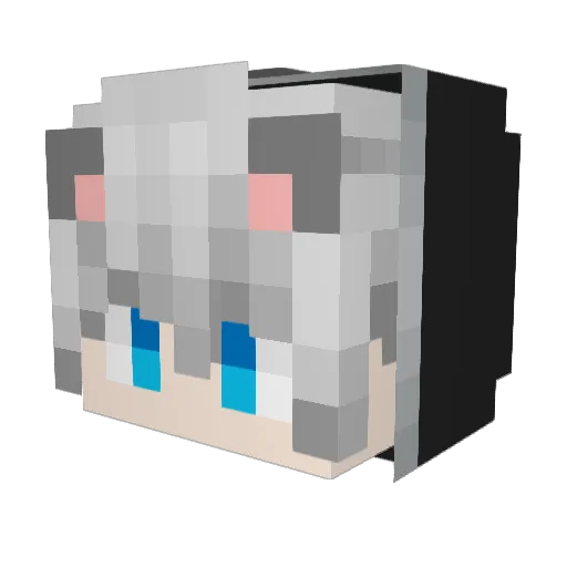 ljlqq Minecraft avatar head, 3D render