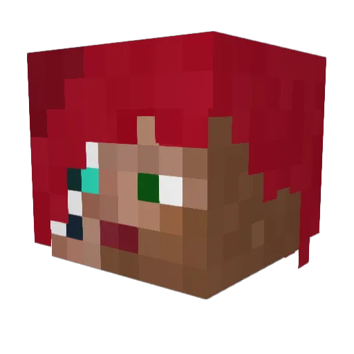ljuakny Minecraft avatar head, 3D render