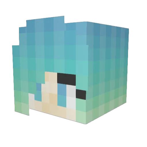 lk_freckles Minecraft avatar head, 3D render