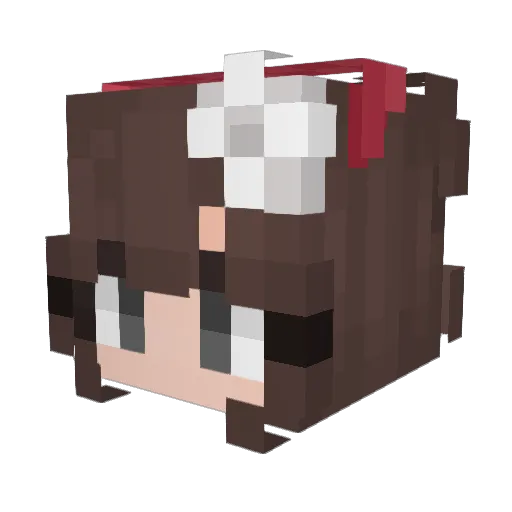 lkake Minecraft avatar head, 3D render