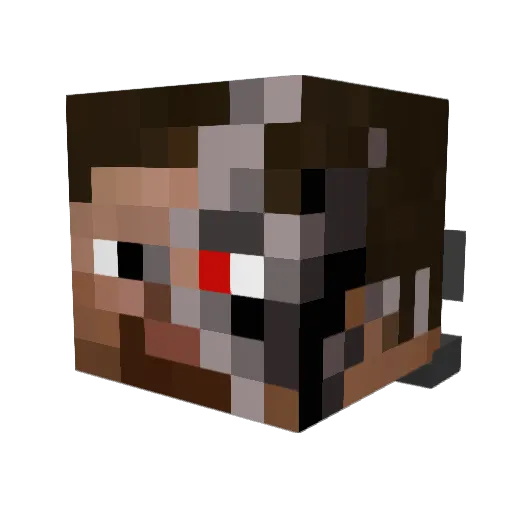 lkish Minecraft avatar head, 3D render