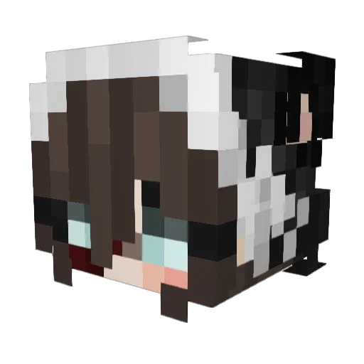 lkmemi Minecraft avatar head, 3D render
