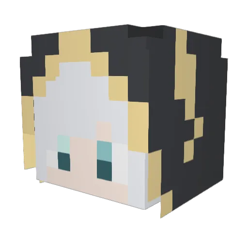 lkoyo Minecraft avatar head, 3D render