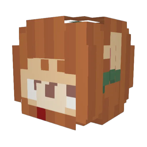 lksv Minecraft avatar head, 3D render