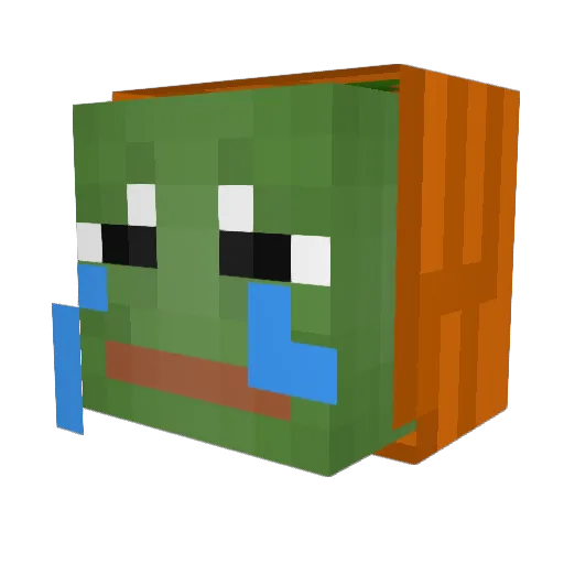 lksx Minecraft avatar head, 3D render