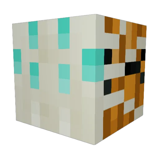 lkwei Minecraft avatar head, 3D render
