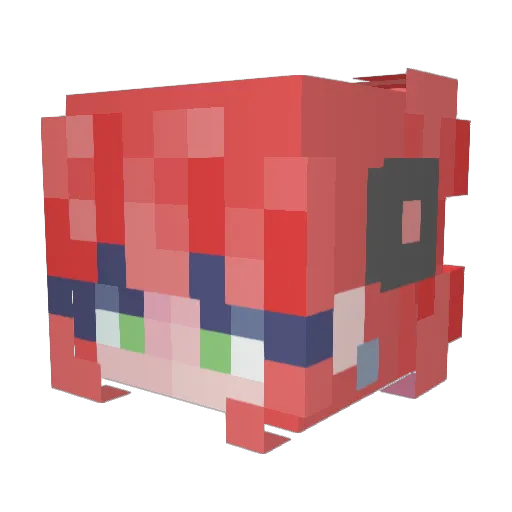 lkyx Minecraft avatar head, 3D render