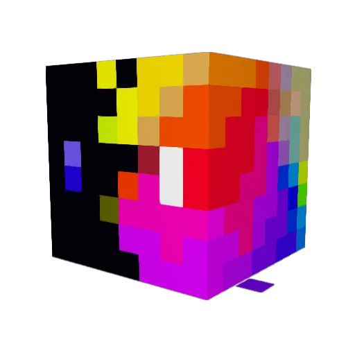 ll3lule Minecraft avatar head, 3D render