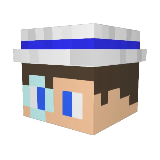 ll3thmaNnll Minecraft avatar head, 3D render
