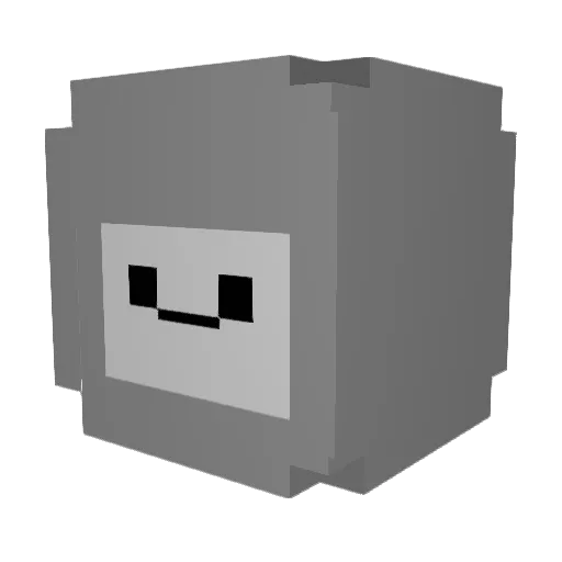 llButtonll Minecraft avatar head, 3D render