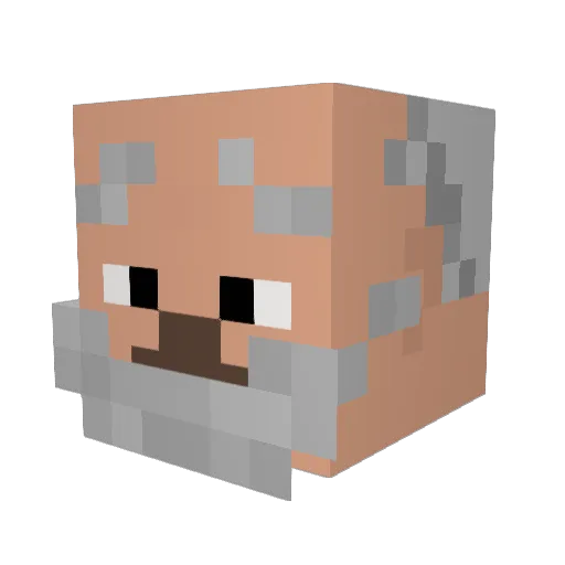 llKEACPVP Minecraft avatar head, 3D render