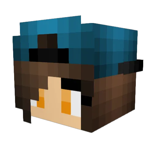 llMiiSs Minecraft avatar head, 3D render