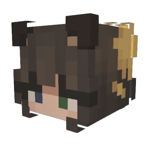 llMikall Minecraft avatar head, 3D render