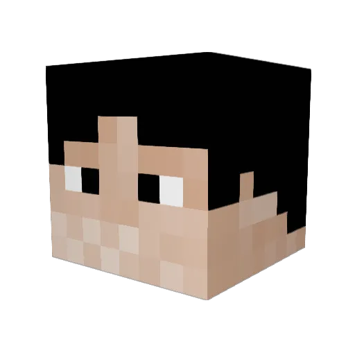llREDFIVE Minecraft avatar head, 3D render