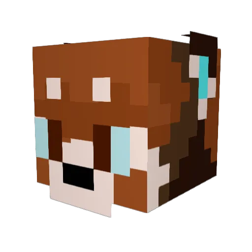 llRedPandazll Minecraft avatar head, 3D render