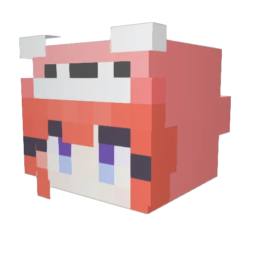 llSHll Minecraft avatar head, 3D render
