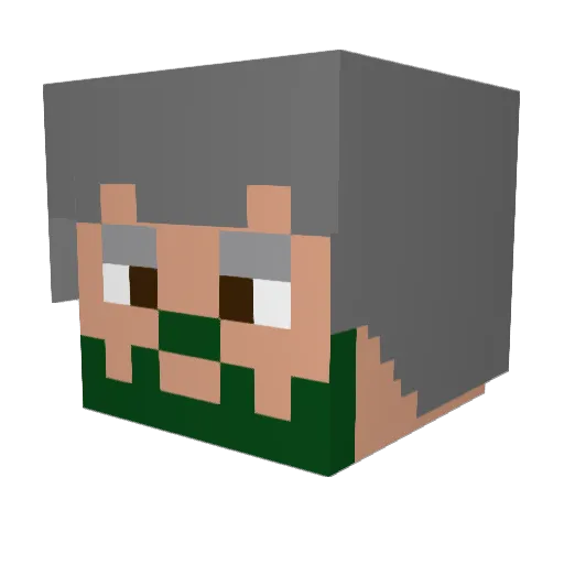 llSLU Minecraft avatar head, 3D render