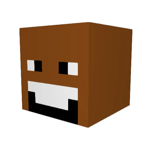 llTurtlell Minecraft avatar head, 3D render