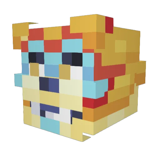 llaekei Minecraft avatar head, 3D render